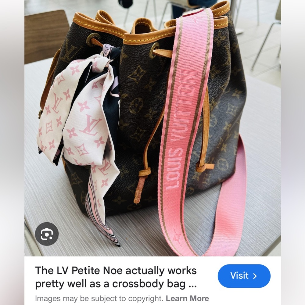 Louis Vuitton Vintage Bucket Bag add Guitar Strap to Crossbody! Authentic As Is - Picture 5 of 17